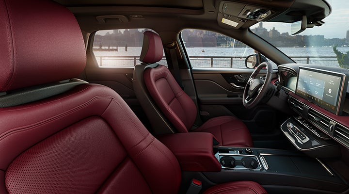 The available Perfect Position front seats in the 2024 Lincoln Corsair® SUV are shown. | Mathews Lincoln in Marion OH