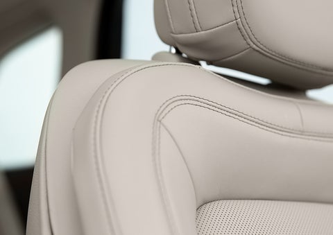 Fine craftsmanship is shown through a detailed image of front-seat stitching. | Mathews Lincoln in Marion OH