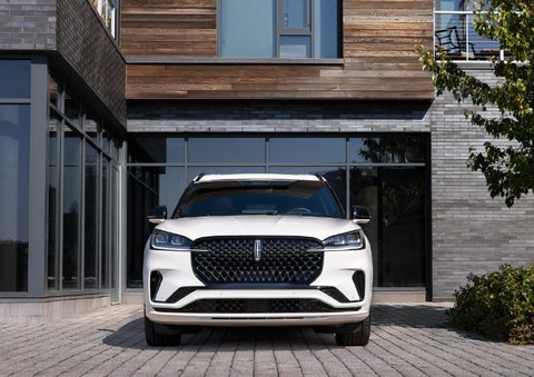 The front of a 2026 Lincoln Aviator® SUV is shown. | Mathews Lincoln in Marion OH