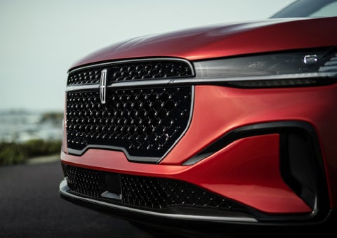 The sleek grille of a 2026 Lincoln Nautilus® SUV with the available Jet Appearance Package makes a bold statement. | Mathews Lincoln in Marion OH
